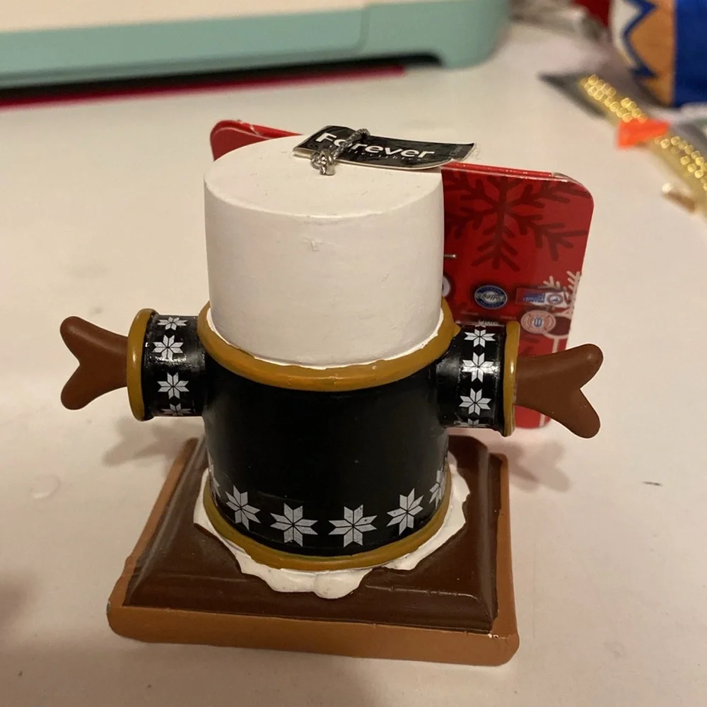Forever Collectibles Wake Forest S’mores Ornament with Black & White Sweater NWT